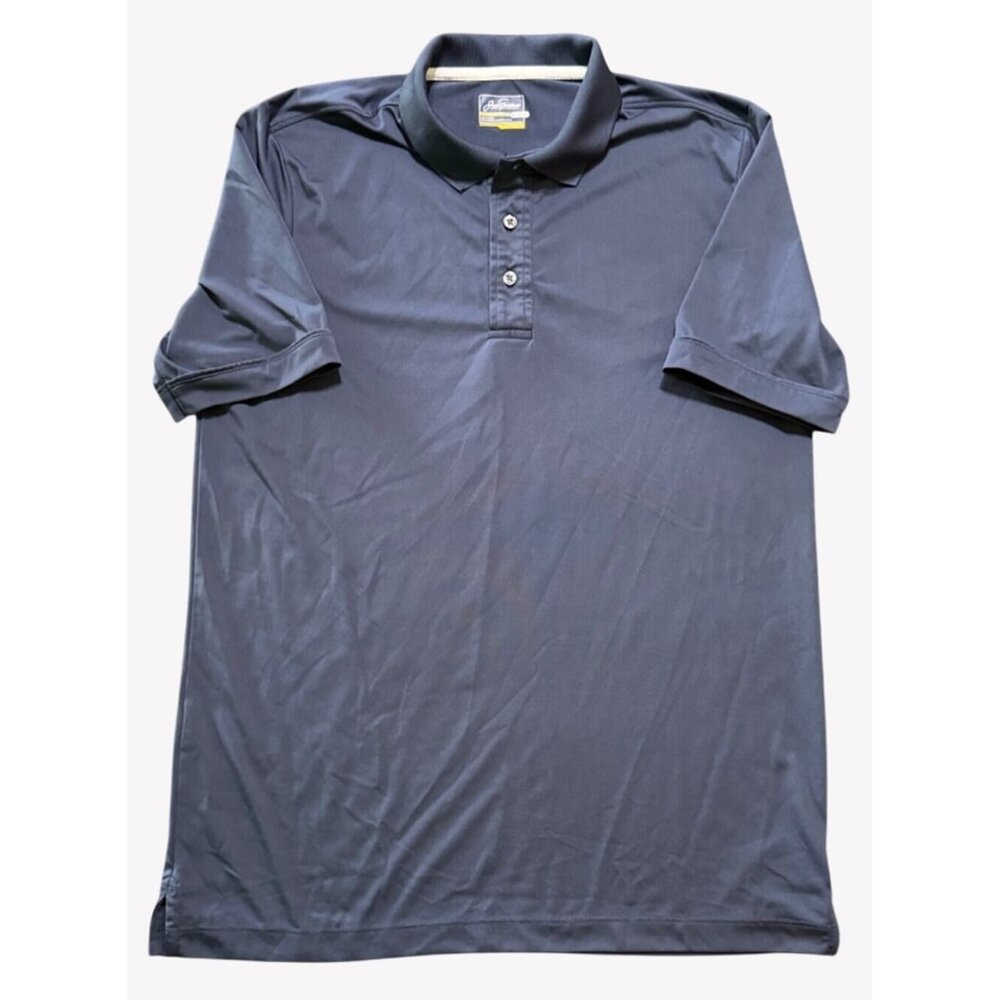 Jack Nicklaus NAVY Mens‎ StayDri Polo Golf Shirt Medium Blue Short Sleeve Casual